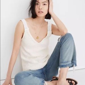 Madewell Crochet-Strap Sweater Tank